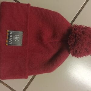 Ariat Red Knit Pom-Pom Hat NWOT